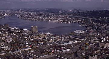 A portion of Seattle from the air